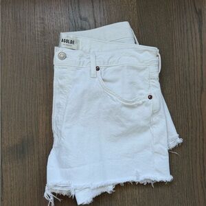 NWOT AGOLDE White Denim Shorts